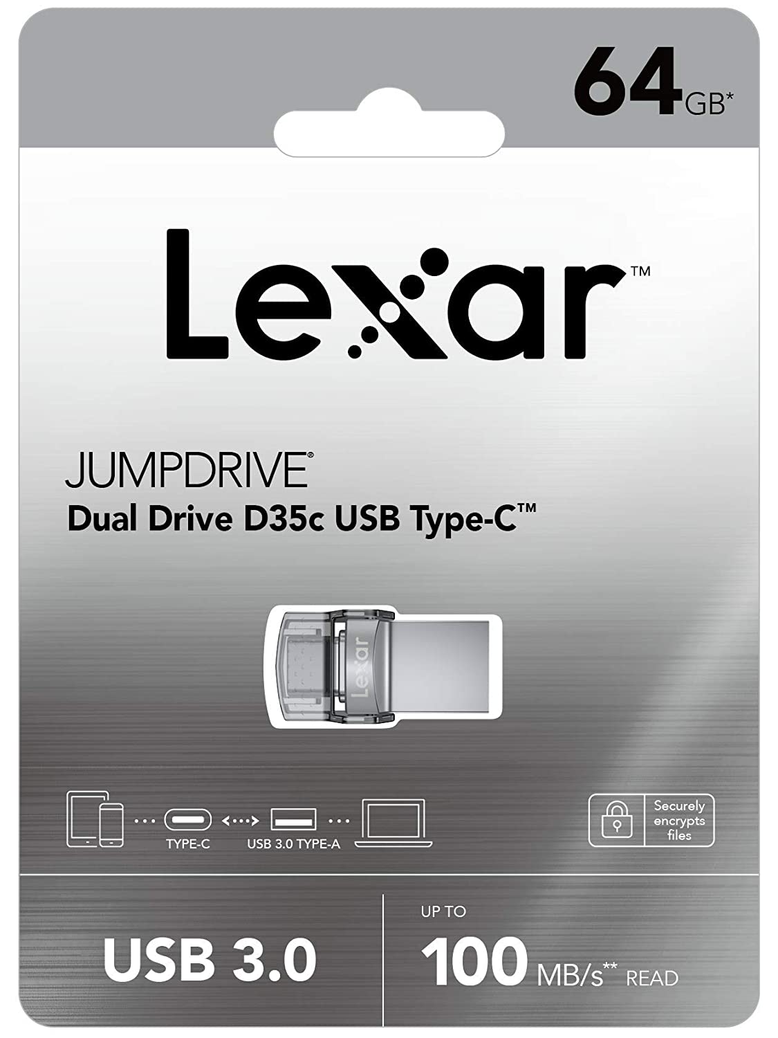 LEXAR memorija USB JumpDrive D35c 64GB OTG Dual Type-C/Type-A (USB 3.0)