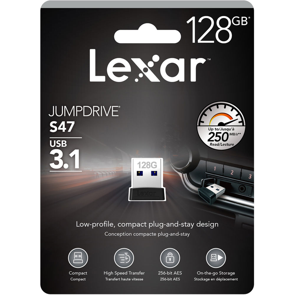LEXAR memorija USB JumpDrive S47 128GB (USB 3.1)