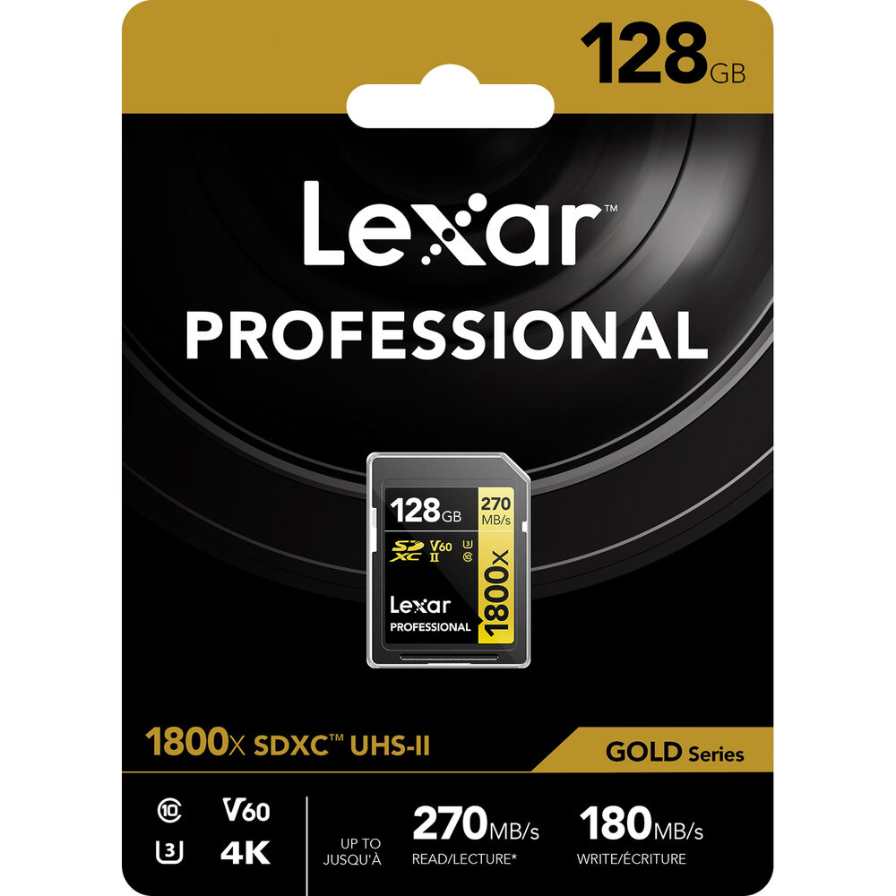 LEXAR kartica SD Gold 128GB 1800x SDXC UHS-II card