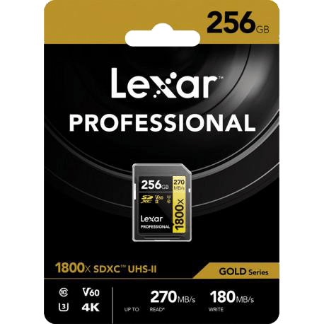 LEXAR kartica SD Gold 256GB 1800x SDXC UHS-II card