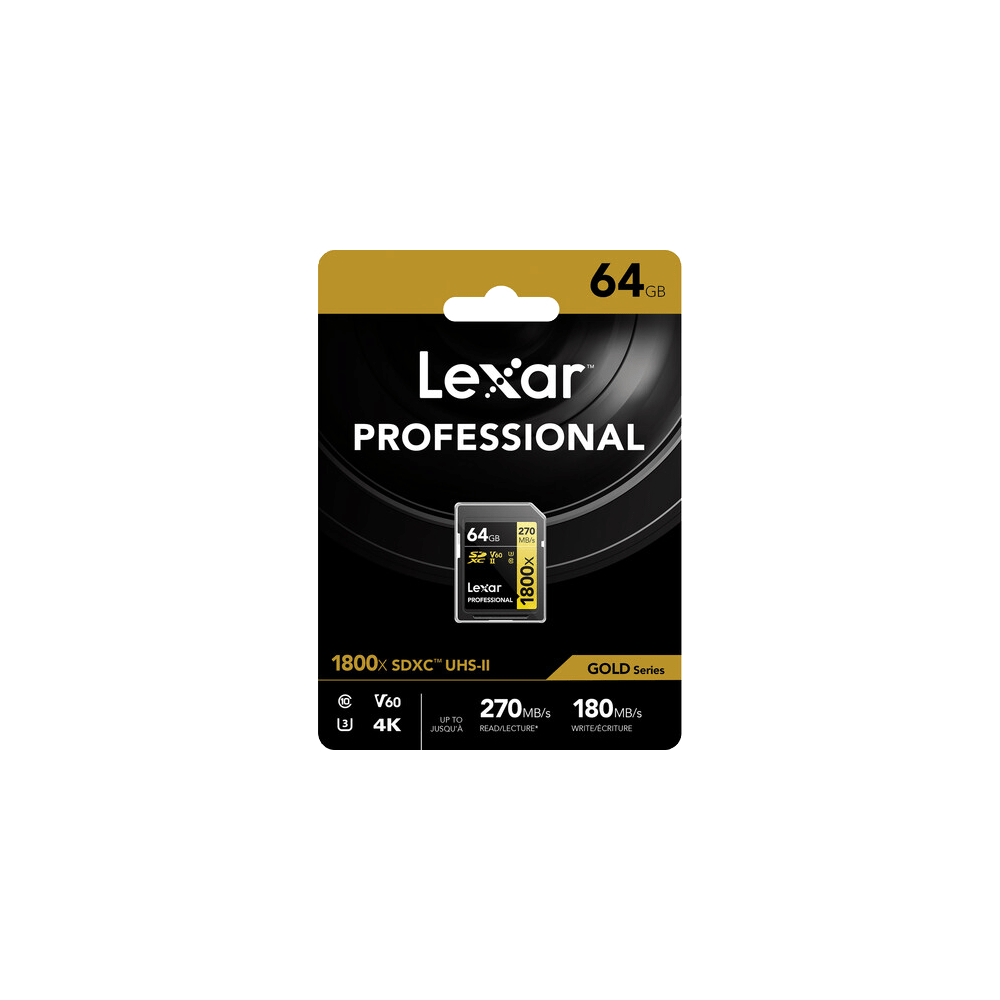 LEXAR kartica SD Gold 64GB 1800x SDXC UHS-II card