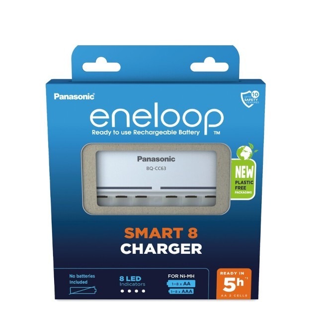PANASONIC punjač eneloop (5h) za 8 baterija BQ-CC63E (bez baterija)