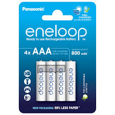 PANASONIC baterije eneloop AAA/4B (BK-4MCDE/4CP) 800mAh white
